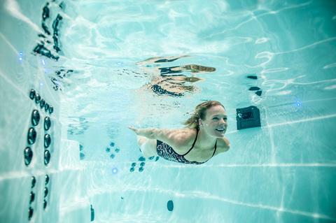 underwater swimming in a signature deep swim spa